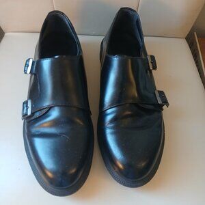DR. MARTENS black leather shoes Size 9